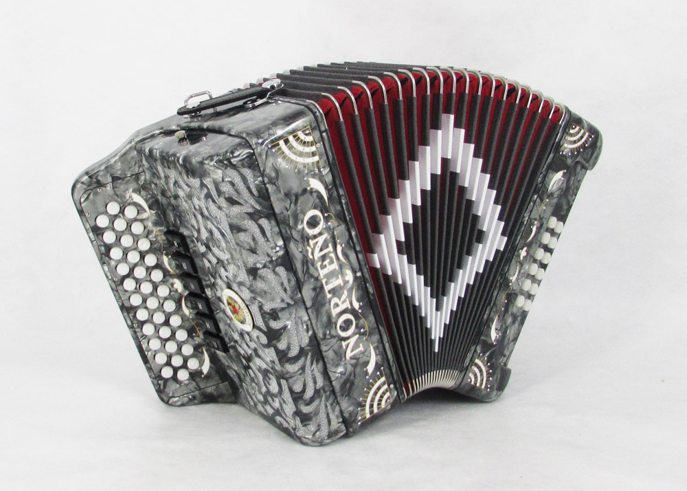 Acordeon Marca Norteño 2 Tono Gris / Sol Blanco