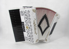 Acordeon Marca Norteño 34 Teclas 5 Registro Blanco / Sol Negro