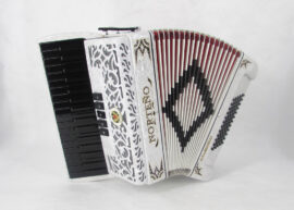 Acordeon Marca Norteño 34 Teclas 5 Registro Blanco / Euro Negro