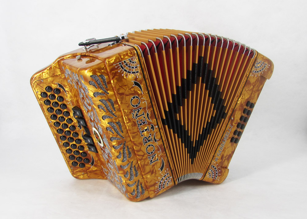 Acordeon Marca Norteño 5 Registros  Purpura / Euro Blanco