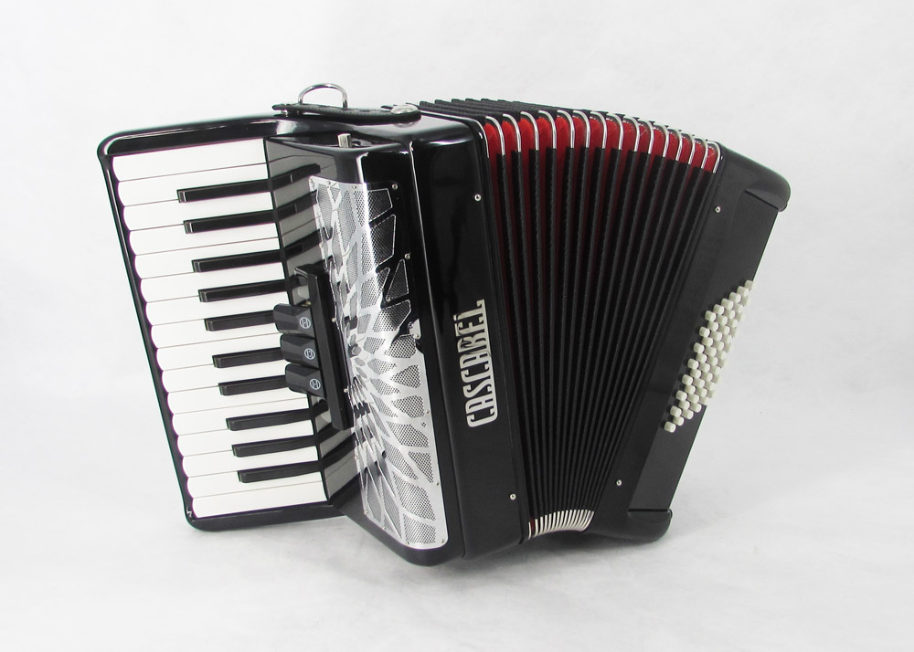 Cascabel Brand Accordion Black- 26 Keys 3 Registers