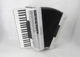 Cascabel Brand Accordion- White 41 keys 7 Registers